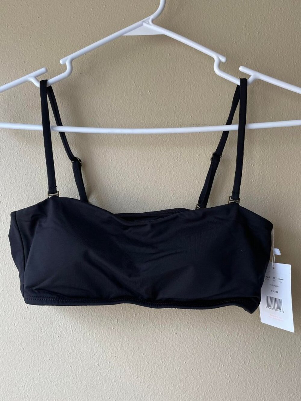 Andie Swim the Rio Convertible Swim Top in Black Womens Size Medium